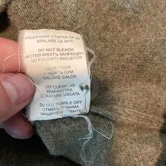 Rare Vintage DLN Di Laren Wool Blend Green Polo Sweater Size XL